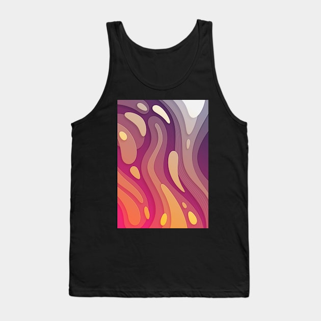 Inner stream | Fluid Psychedelic Contemporary Art Tank Top by natasedyakina